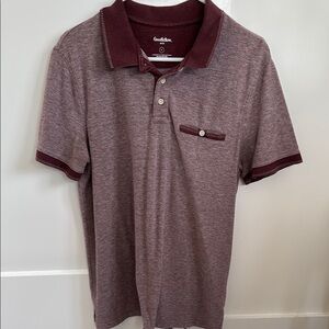 Goodfellow & Co Men's Maroon Polo Shirt